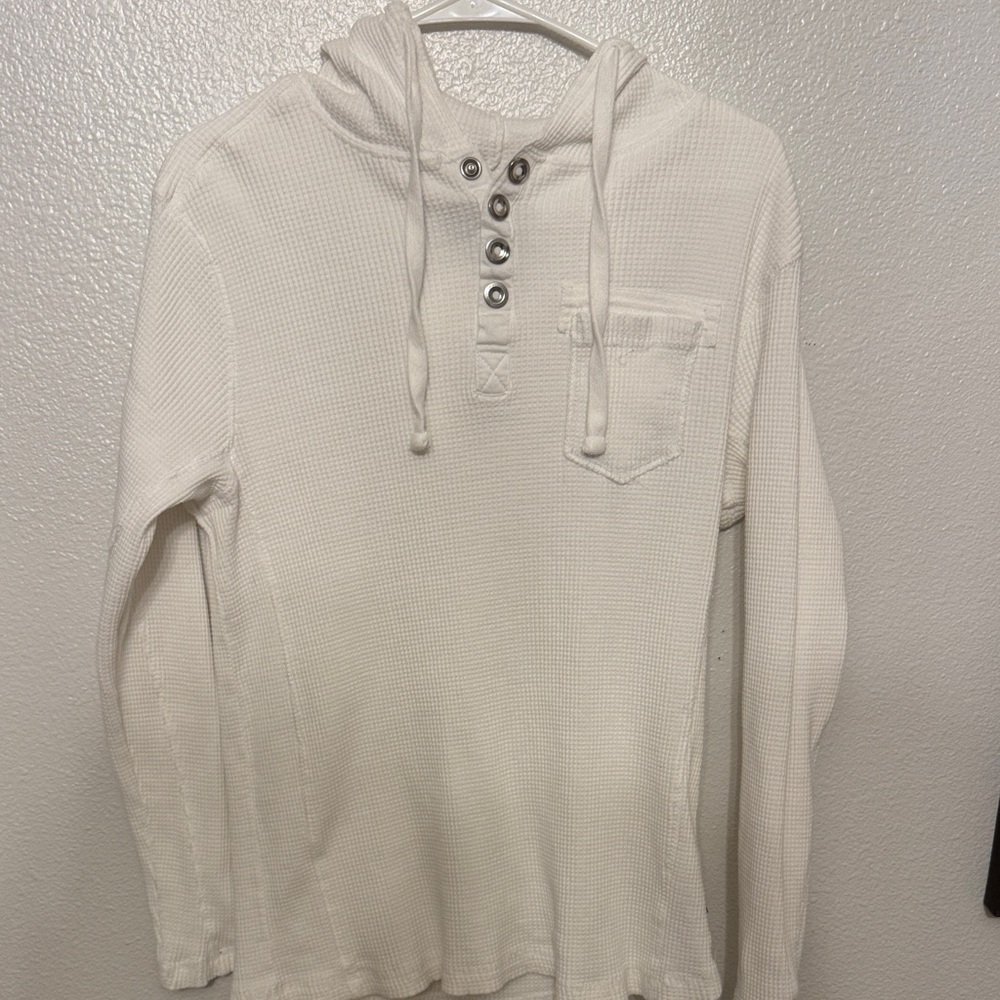 Kenneth Cole White Hooded Sweatshirt